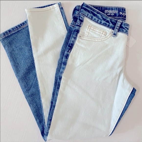 GYMBOREE Girls Blue White Super Skinny Denim Jeans - Picture 2 of 7